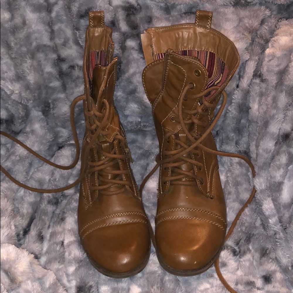 Brown Combat Boots